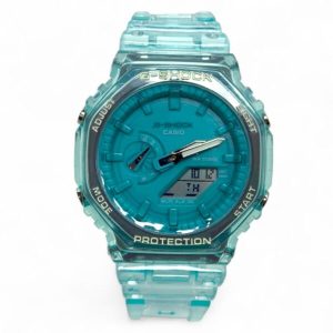 ساعت کاسیو جی شاک2100 تمام شفاف آبی فیروزه ای